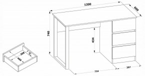 Стол письменный СПм-205 в Чебаркуле - chebarkul.mebel24.online | фото 4