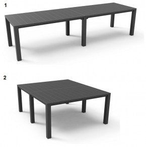 Стол раскладной Джули (Julie Double table 2 configurations) Графит в Чебаркуле - chebarkul.mebel24.online | фото