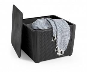 Стол-сундук Лузон Плюс (Luzon Plus Flat Wicker), графит в Чебаркуле - chebarkul.mebel24.online | фото 4