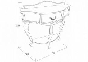 Стол туалетный Джульетта в Чебаркуле - chebarkul.mebel24.online | фото 2