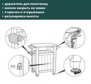 Столик для барбекю 105л (Unity 105L) графит в Чебаркуле - chebarkul.mebel24.online | фото 5