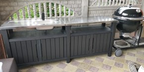Столик для барбекю 415 Л (Unity Chef 415 L) графит в Чебаркуле - chebarkul.mebel24.online | фото 1