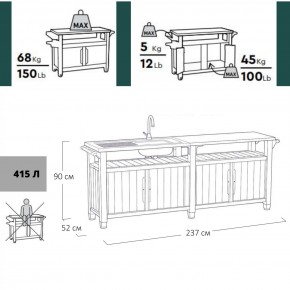 Столик для барбекю 415 Л (Unity Chef 415 L) графит в Чебаркуле - chebarkul.mebel24.online | фото 2