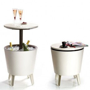 Столик-холодильник COOL BAR крем-шоколад в Чебаркуле - chebarkul.mebel24.online | фото 1