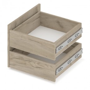 СТОУН С31 Шкаф 3-х створчатый с ящиками (серый дуб/белый) в Чебаркуле - chebarkul.mebel24.online | фото 5