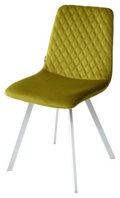 Стул DAIQUIRI BLUVEL-75 OLIVA / белый каркас, велюр М-City в Чебаркуле - chebarkul.mebel24.online | фото 1
