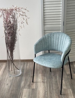 Стул ГЕММА, цвет RAIN 7 breeze, велюр / черный каркас М-City в Чебаркуле - chebarkul.mebel24.online | фото 4