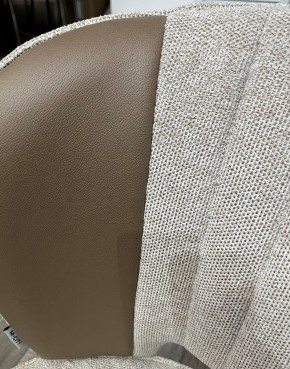 Стул HERMES WZ2042-02 светло-бежевый фактурный велюр/ HK017-31 серо-коричневый PU, М-City в Чебаркуле - chebarkul.mebel24.online | фото 2