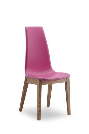 СТУЛ  SELLY, ASH WALNUT 167/ SOFT PIENO FIORE 275 FUSSIA с черн.строчкой в Чебаркуле - chebarkul.mebel24.online | фото