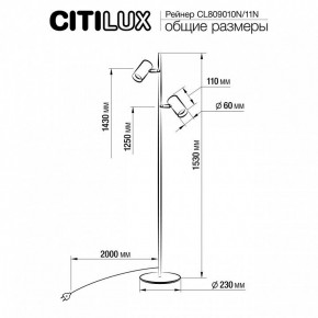 Торшер Citilux Twin CL809010N в Чебаркуле - chebarkul.mebel24.online | фото 5