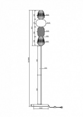 Торшер Maytoni Pattern MOD267FL-L32CH3K в Чебаркуле - chebarkul.mebel24.online | фото 2