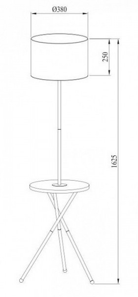 Торшер с полкой Arte Lamp Combo A2070PN-1BK в Чебаркуле - chebarkul.mebel24.online | фото 2