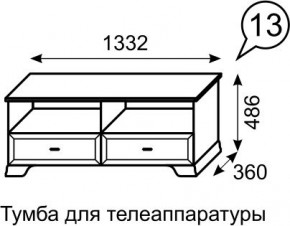 Тумба для телеаппаратуры Венеция 13 бодега в Чебаркуле - chebarkul.mebel24.online | фото 2