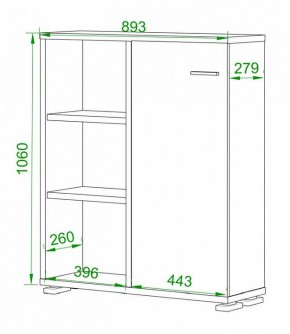 Тумба комбинированная Домино ПУ-50-2 в Чебаркуле - chebarkul.mebel24.online | фото