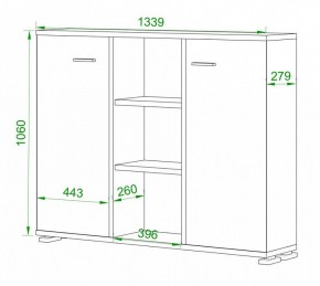 Тумба комбинированная Домино ПУ-60-3 в Чебаркуле - chebarkul.mebel24.online | фото 2