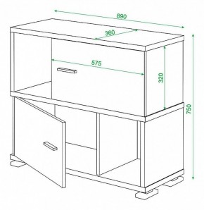 Тумба комбинированная Домино СБ-30/2 в Чебаркуле - chebarkul.mebel24.online | фото 2