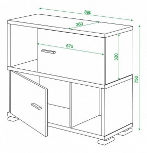 Тумба комбинированная Домино СБ-30/2 в Чебаркуле - chebarkul.mebel24.online | фото 3