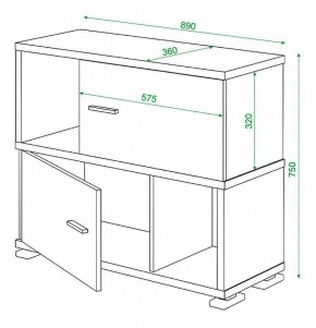 Тумба комбинированная Домино СБ-30/2 в Чебаркуле - chebarkul.mebel24.online | фото 3