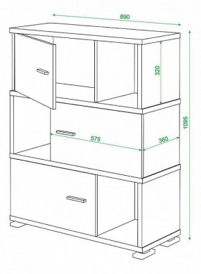 Тумба комбинированная Домино СБ-30/3 в Чебаркуле - chebarkul.mebel24.online | фото 3