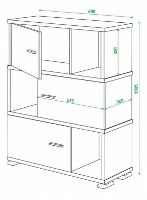 Тумба комбинированная Домино СБ-30/3 в Чебаркуле - chebarkul.mebel24.online | фото 3