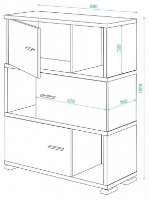 Тумба комбинированная Домино СБ-30/3 в Чебаркуле - chebarkul.mebel24.online | фото 3