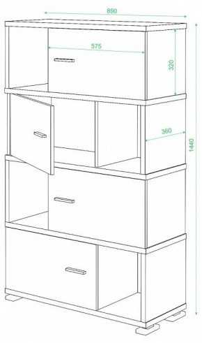 Тумба комбинированная Домино СБ-30/4 в Чебаркуле - chebarkul.mebel24.online | фото 3