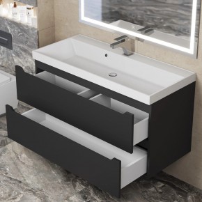 Тумба под раковину Uperwood Tanos 100 см, подвесная, черная матовая в Чебаркуле - chebarkul.mebel24.online | фото 10