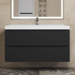 Тумба под раковину Uperwood Tanos 100 см, подвесная, черная матовая в Чебаркуле - chebarkul.mebel24.online | фото 9