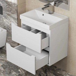 Тумба под раковину Uperwood Tanos 50 см, подвесная, белая матовая в Чебаркуле - chebarkul.mebel24.online | фото 3