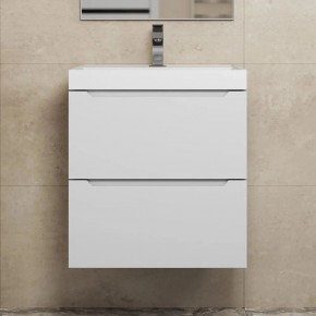 Тумба под раковину Uperwood Tanos 50 см, подвесная, белая матовая в Чебаркуле - chebarkul.mebel24.online | фото 9