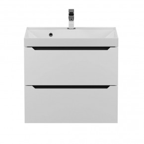 Тумба под раковину Uperwood Tanos 60 см, подвесная, белая/графит в Чебаркуле - chebarkul.mebel24.online | фото 8