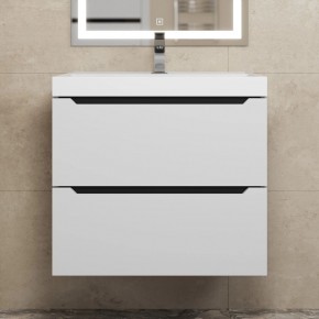 Тумба под раковину Uperwood Tanos 60 см, подвесная, белая/графит в Чебаркуле - chebarkul.mebel24.online | фото 9