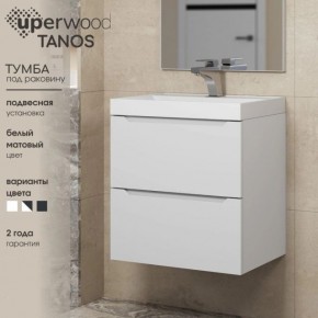 Тумба под раковину Uperwood Tanos 60 см, подвесная, белая матовая в Чебаркуле - chebarkul.mebel24.online | фото 5
