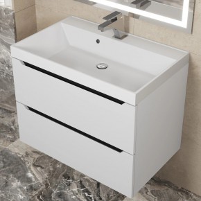 Тумба под раковину Uperwood Tanos 70 см, подвесная, белая/графит в Чебаркуле - chebarkul.mebel24.online | фото 9