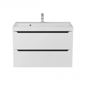 Тумба под раковину Uperwood Tanos 80 см, подвесная, белая/графит в Чебаркуле - chebarkul.mebel24.online | фото 10