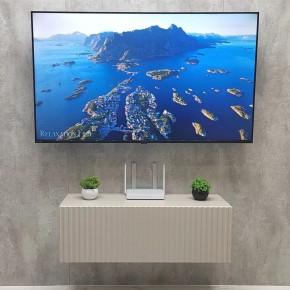 Тумба подвесная под ТВ LINES MTV3-MA 900 Бежевый (Леда-М 10.1.5) в Чебаркуле - chebarkul.mebel24.online | фото 3