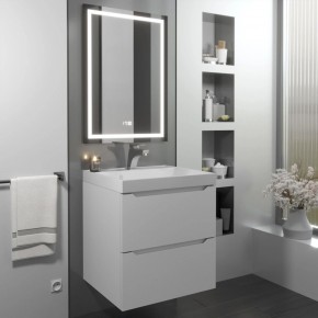 Тумба с раковиной Uperwood Tanos 50 см, подвесная, белая матовая в Чебаркуле - chebarkul.mebel24.online | фото