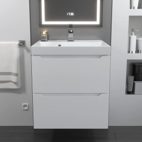 Тумба с раковиной Uperwood Tanos 50 см, подвесная, белая матовая в Чебаркуле - chebarkul.mebel24.online | фото 10