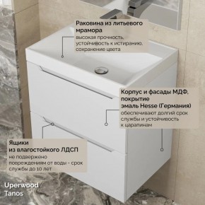 Тумба с раковиной Uperwood Tanos 50 см, подвесная, белая матовая в Чебаркуле - chebarkul.mebel24.online | фото 6