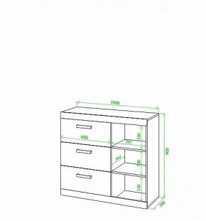 Тумба Toivo Км100 в Чебаркуле - chebarkul.mebel24.online | фото 2