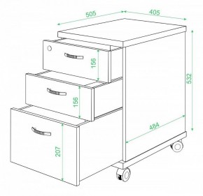 Тумбочка Домино ТС-2 в Чебаркуле - chebarkul.mebel24.online | фото 3