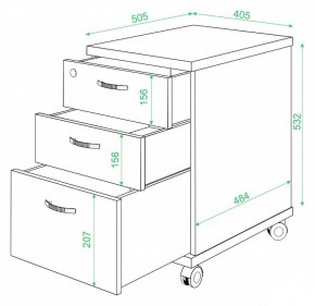 Тумбочка Домино ТС-2 в Чебаркуле - chebarkul.mebel24.online | фото 2