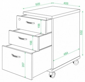 Тумбочка Домино ТС-2 в Чебаркуле - chebarkul.mebel24.online | фото 2