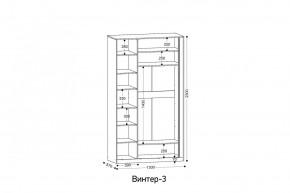 ВИНТЕР 3 Шкаф 3-х створчатый в Чебаркуле - chebarkul.mebel24.online | фото 2